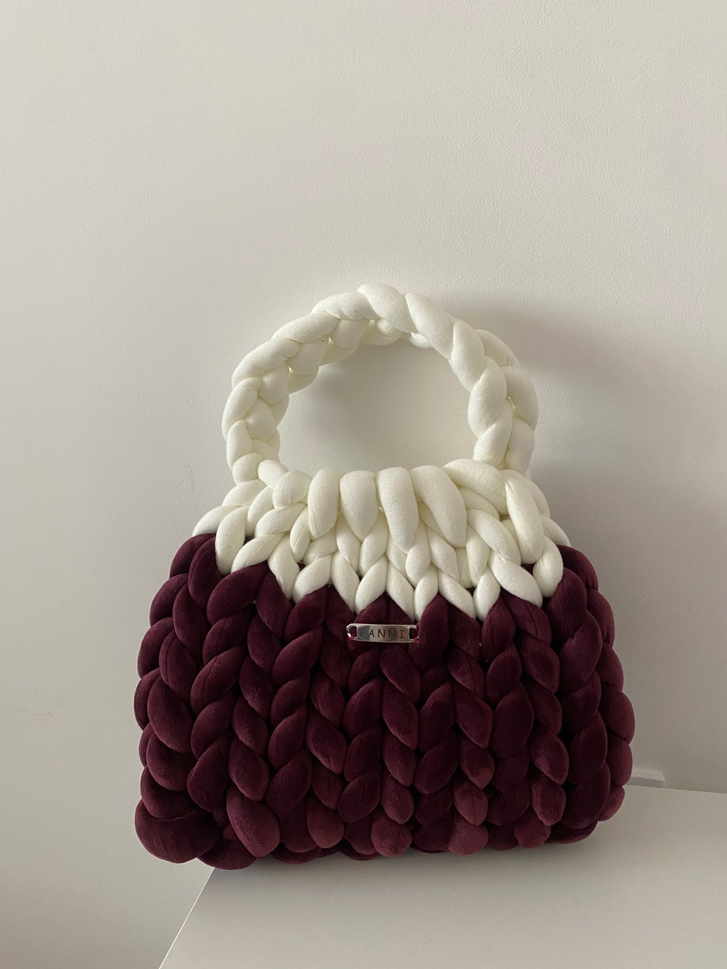 PANNI-burgundy and white