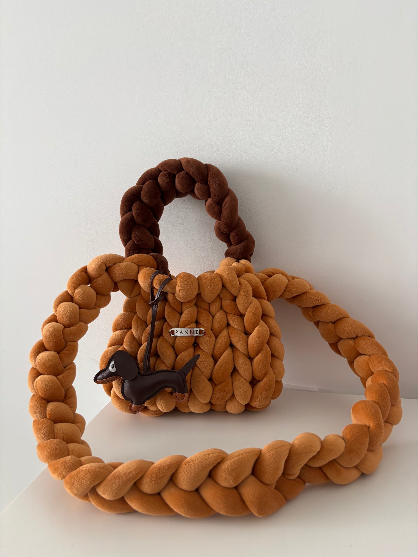 PANNI Cross bag-orange and brown
